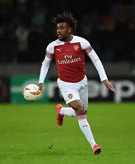 BATE Borisov V Arsenal 2018-19 Prints: Alex Iwobi in Action: Arsenal's Europa League Battle at BATE Borisov (2019)