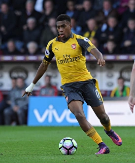 Burnley V Arsenal 2016-17 Prints: Alex Iwobi in Action: Burnley vs Arsenal, Premier League 2016-17