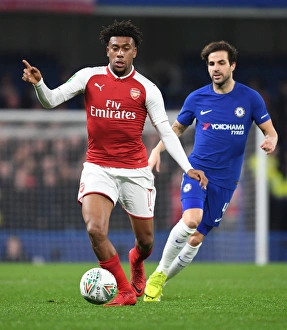Chelsea V Arsenal - Carabao Cup 1/2 Final 1st Leg 2017-18 Prints: Alex Iwobi in Action: Chelsea vs Arsenal, Carabao Cup Semi-Final First Leg