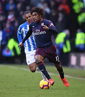 Alex Iwobi in Action: Huddersfield Town vs Arsenal FC, Premier League