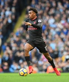 Manchester City V Arsenal 2017-18 Prints: Alex Iwobi in Action: Manchester City vs. Arsenal, Premier League 2017-18