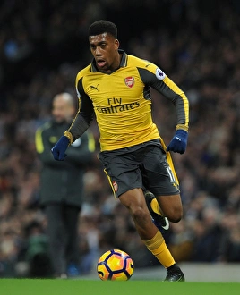 Manchester City V Arsenal 2016-17 Prints: Alex Iwobi in Action: Manchester City vs Arsenal, Premier League 2016-17