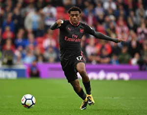 Stoke City V Arsenal 2017-18 Prints: Alex Iwobi in Action: Stoke City vs. Arsenal, Premier League 2017-18