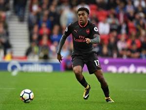 Alex Iwobi in Action: Stoke City vs Arsenal, Premier League 2017-18