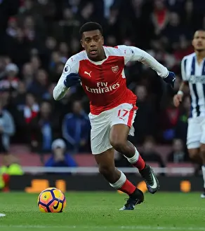 Alex Iwobi (Arsenal). Arsenal 1: 0 West Bromwich Albion. Premier League. Emirates Stadium