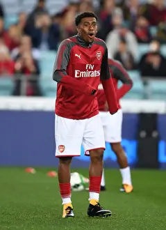Sydney Western Wanderers V Arsenal 2017-18 Prints: Alex Iwobi: Arsenal Star's Pre-Match Focus at Sydney's ANZ Stadium (July 2017)