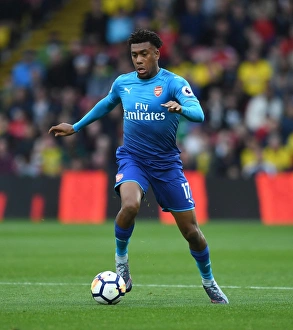 Watford v Arsenal 2017-18 Collection: Alex Iwobi (Arsenal). Watford 2: 1 Arsenal. Premier League. Vicarage Road, Watford
