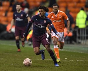 Images Dated 5th January 2019: Alex Iwobi in FA Cup Action: Arsenal vs. Blackpool