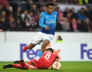 FC Koln V Arsenal 2017-18 Prints: Alex Iwobi Outmaneuvers Milos Jojic in Arsenal's UEFA Europa League Clash against 1