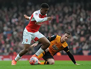 Arsenal V Hull City - FA Cup 2015-16 Prints: Alex Iwobi Outmaneuvers Ryan Taylor in FA Cup Showdown