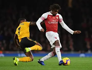Arsenal V Wolverhampton Wanderers 2018-19 Prints: Alex Iwobi Outsmarts Ivan Cavaleiro: A Premier League Battle at Emirates Stadium