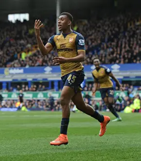 Everton V Arsenal 2015-16 Prints: Alex Iwobi Scores Arsenal's Second: Everton vs Arsenal