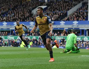 Everton V Arsenal 2015-16 Prints: Alex Iwobi Scores Arsenal's Second: Everton vs Arsenal, Premier League 2015-16