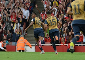 Arsenal V Olympique Lyonnais - Emirates Cup 2015/16 Prints: Alex Iwobi Scores: Arsenal's Winning Goal vs Olympique Lyonnais - Emirates Cup 2015/16