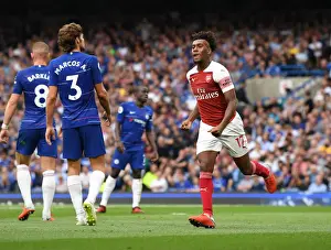 Chelsea V Arsenal 2018-19 Prints: Alex Iwobi Scores the Decisive Goal: Arsenal's Triumph at Stamford Bridge (2018-19 Premier League)