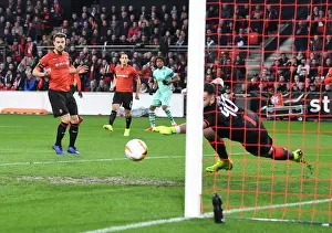 Stade Rennes V Arsenal 2018-19 Prints: Alex Iwobi Scores the Winner: Arsenal Edge Past Rennes in Europa League First Leg