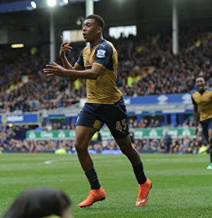 Everton V Arsenal 2015-16 Prints: Alex Iwobi's Double Strike: Everton vs. Arsenal in Premier League (2015-16)