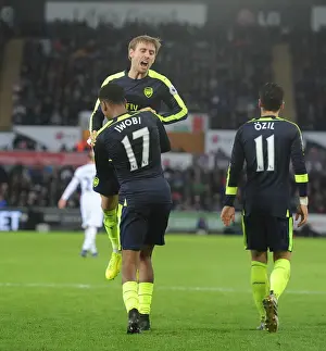 Swansea City V Arsenal - 2016-17 Prints: Alex Iwobi's Hat-Trick: Arsenal's Thrilling Victory Over Swansea City (January 2017)