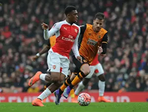 Arsenal V Hull City - FA Cup 2015-16 Prints: Alex Iwobi's Sneaky Move: Arsenal's FA Cup Triumph over Hull (Iwobi Outsmarts Ryan Taylor)