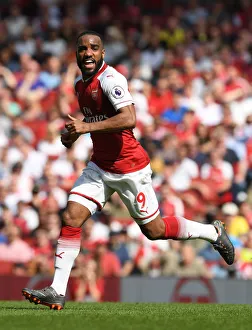 Arsenal V West Ham United 2017-18 Prints: Alex Lacazette in Action: Arsenal vs. West Ham United, Premier League 2017-18