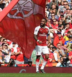 Arsenal V West Ham United 2017-18 Prints: Alex Lacazette in Action: Arsenal vs. West Ham United, Premier League 2017-18