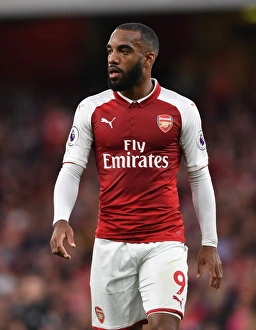 Alex Lacazette in Action: Arsenal vs Leicester City, Premier League 2017-18