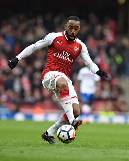 Alex Lacazette in Action: Arsenal vs Stoke City, Premier League 2017-18