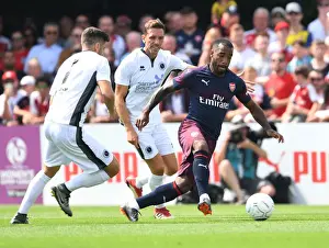 Alex Lacazette in Action: Arsenal's 2018 Pre-Season Clash with Borehamwood