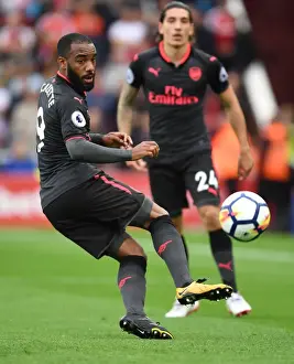 Alex Lacazette in Action: Arsenal's Striker Shines in Premier League Clash Against Stoke City (August 2017)