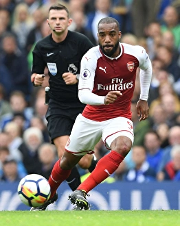 Chelsea V Arsenal 2017-18 Prints: Alex Lacazette in Action: Chelsea vs. Arsenal, Premier League 2017-18