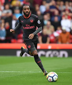 Stoke City V Arsenal 2017-18 Prints: Alex Lacazette in Action: Stoke City vs. Arsenal, Premier League 2017-18