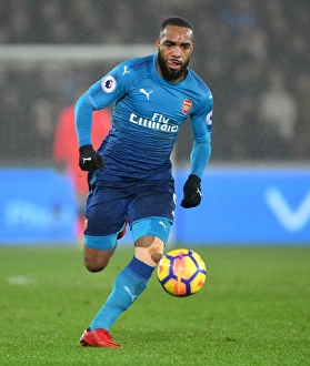 Swansea City V Arsenal 2017-18 Prints: Alex Lacazette in Action: Swansea City vs Arsenal, Premier League 2017-18