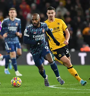 Alex Lacazette in Action: Wolverhampton Wanderers vs Arsenal, Premier League 2021-22