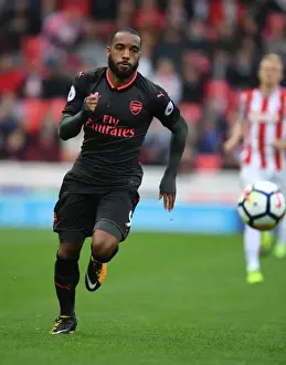 Stoke City V Arsenal 2017-18 Prints: Alex Lacazette: Arsenal's Star Striker Scores in Premier League Debut Against Stoke City