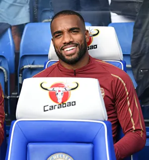 Chelsea V Arsenal 2018-19 Prints: Alex Lacazette on the Bench: Chelsea vs Arsenal, Premier League 2018-19