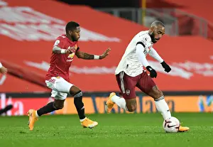 Manchester United V Arsenal 2020-21 Prints: Alex Lacazette Breaks Past Fred: Manchester United vs. Arsenal, 2020-21 Premier League