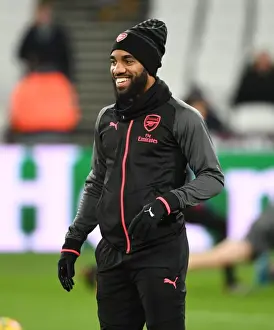 West Ham United V Arsenal 2017-18 Prints: Alex Lacazette: Focused Ahead of West Ham United vs Arsenal Clash