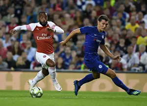 Arsenal V Chelsea Pre Season Friendly 2018-19 Prints: Alex Lacazette Outsmarts Andreas Christensen: Arsenal's Pre-Season Victory Over Chelsea