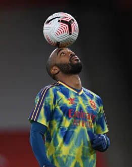 Alex Lacazette Prepares for Arsenal vs. Leicester Clash in Empty Emirates Stadium (2020-21 Premier League)