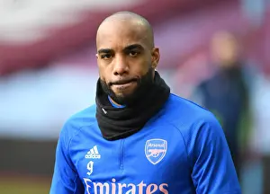 Alex Lacazette Prepares for Aston Villa Clash in Empty Villa Park (Premier League 2021)
