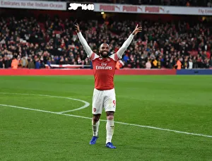 Alex Lacazette's Goal Celebration: Arsenal FC vs. Tottenham Hotspur, Premier League 2018-19
