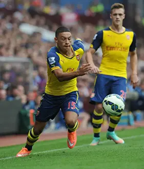 Aston Villa V Arsenal 2014-15 Prints: Alex Oxlade-Chamberlain: In Action for Arsenal Against Aston Villa, Premier League 2014-15