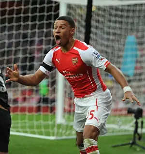 Arsenal V Burnley 2014/15 Prints: Alex Oxlade-Chamberlain: In Action for Arsenal Against Burnley (2014/15)
