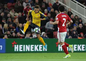 Middlesbrough V Arsenal 2016-17 Prints: Alex Oxlade-Chamberlain: In Action for Arsenal Against Middlesbrough