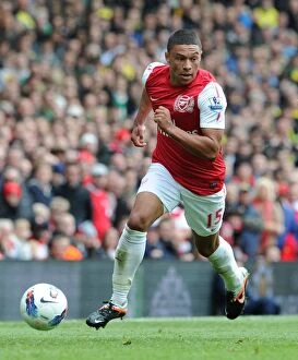Images Dated 5th May 2012: Alex Oxlade-Chamberlain in Action: Arsenal vs Norwich City, Premier League 2011-12