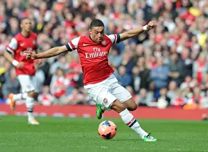 Arsenal V Everton - FA Cup 2014 Prints: Alex Oxlade-Chamberlain in Action: Arsenal vs Everton, FA Cup Quarter-Final