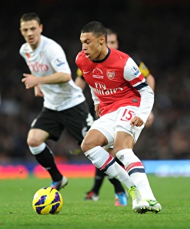 Arsenal V Fulham 2012-13 Prints: Alex Oxlade-Chamberlain in Action: Arsenal vs Fulham, Premier League 2012-13