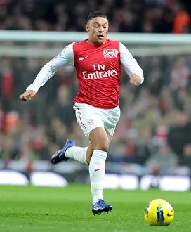 Arsenal V Manchester United 2011-12 Prints: Alex Oxlade-Chamberlain in Action: Arsenal vs Manchester United, Premier League 2011-12