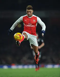 Arsenal V Southampton EFL Cup 2016-17 Prints: Alex Oxlade-Chamberlain in Action: Arsenal vs Southampton, EFL Cup Quarter-Final 2016-17