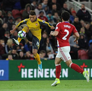 Middlesbrough V Arsenal 2016-17 Prints: Alex Oxlade-Chamberlain: In Action Against Middlesbrough, Premier League 2016-17